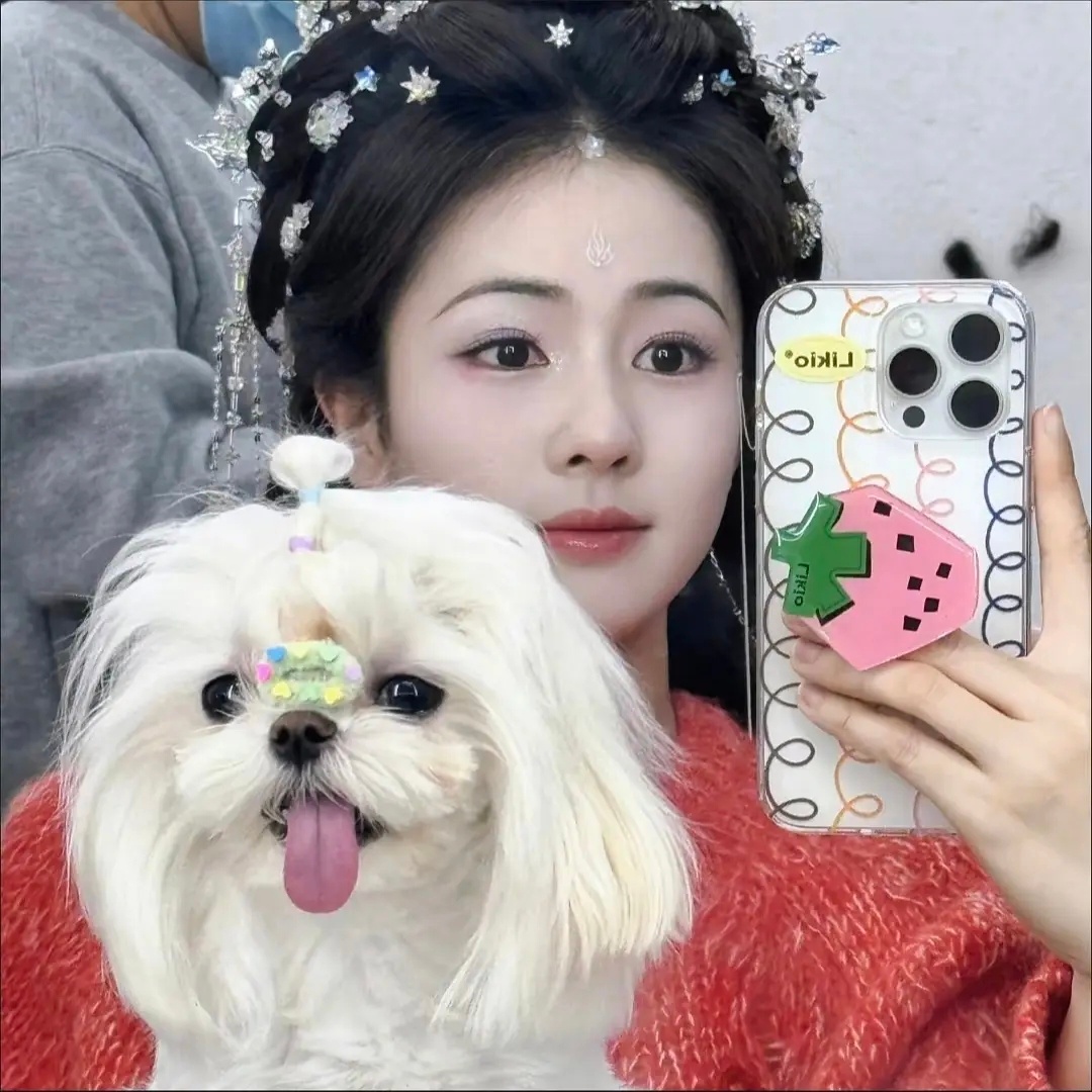 白鹿对镜拍真的有点跟剧里长的不一样啊