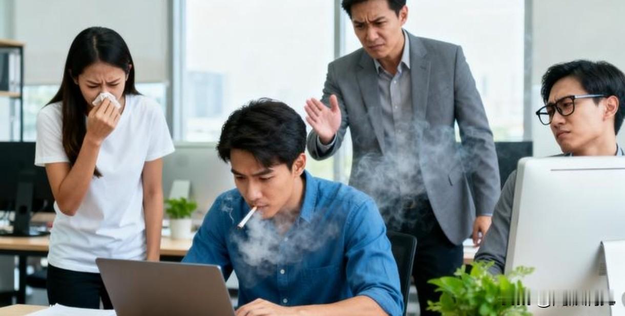 真的想吐槽下，在公共场所抽烟的人也太让人膈应了吧！
 
每次去高铁候车平台，总能