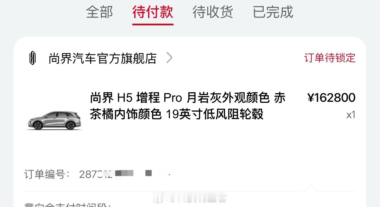 尚界H5小订顶配版占比超75%纠结了半天最终还是买了个自己喜欢的颜色，大胆尝试月