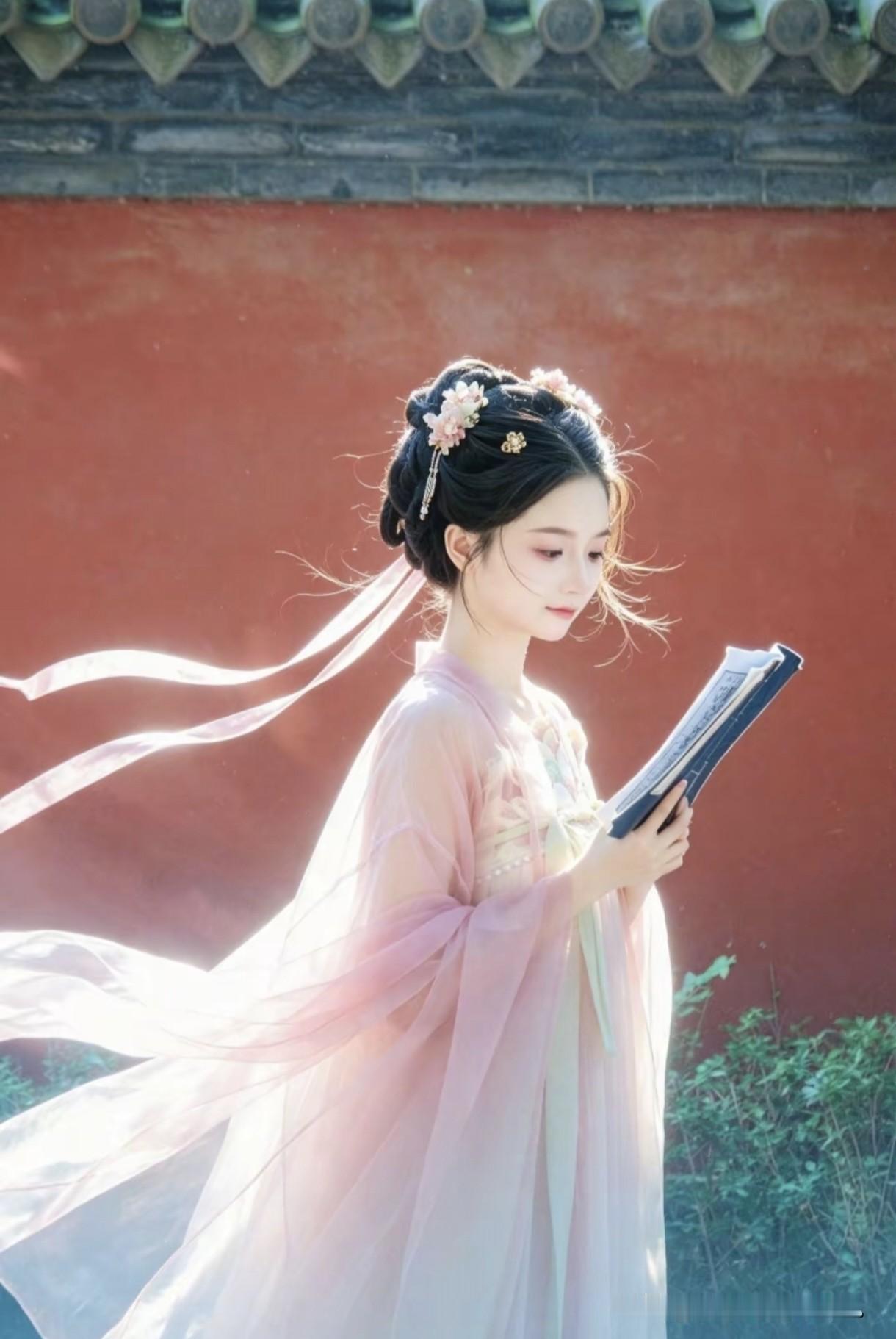 手持古书，感受历史的韵味。