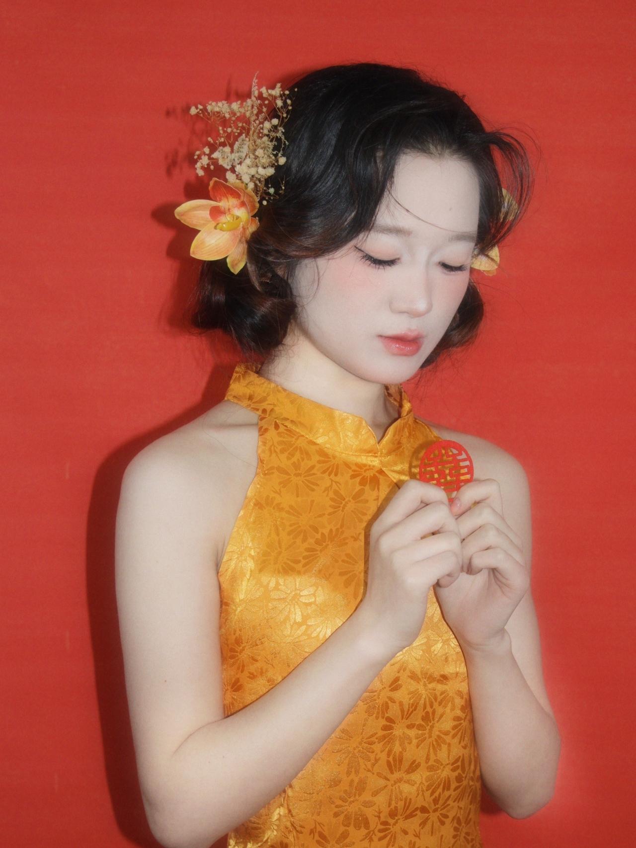 @耶耶缺 旗袍造型 中式造型 复古朵拉