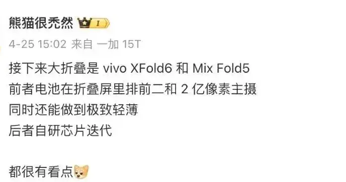 vivo X Fold6折叠屏手机曝光，有望6月下旬发布