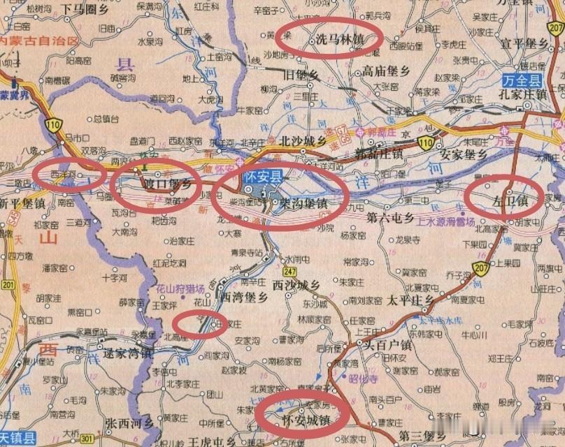 明代长城的管理体系是“镇 - 道 - 路 - 城、堡” 4 级，在今张家口怀安县