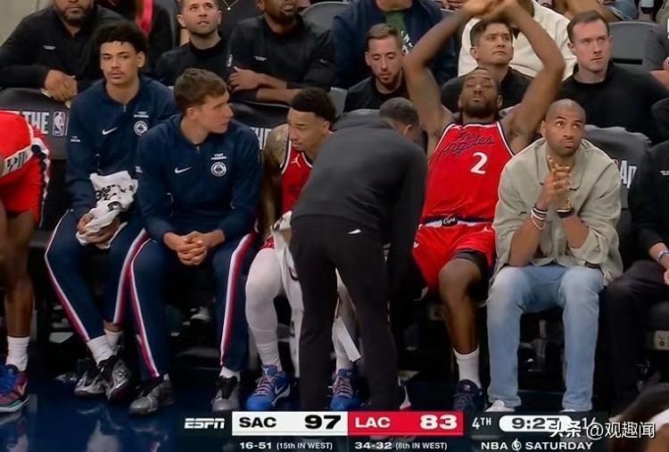 屋漏偏逢连夜雨！
伦纳德脚踝扭伤退赛，快船四连胜终结。
刚爬回西部第八，科林斯复