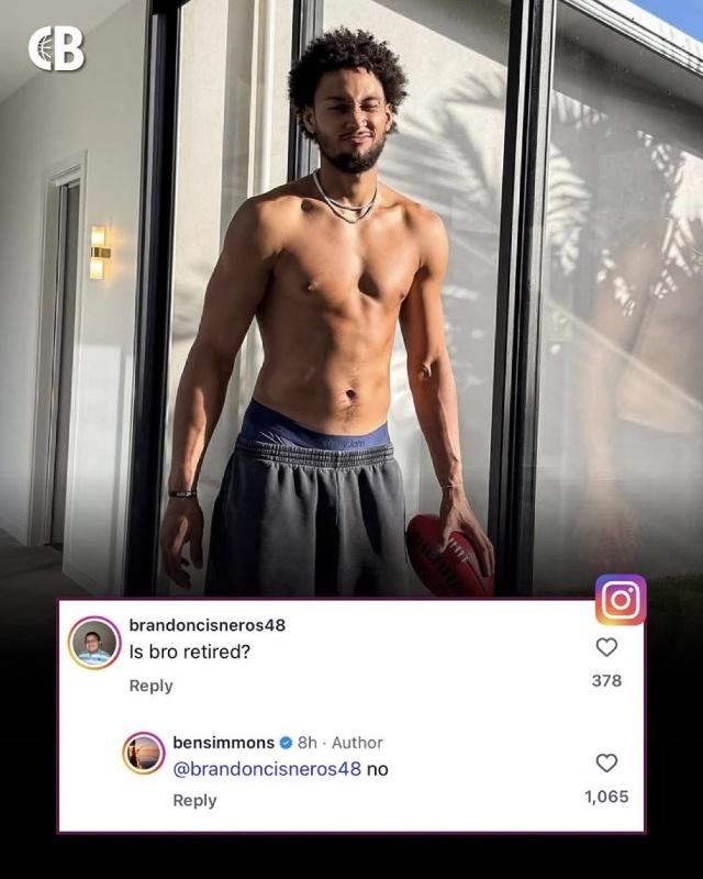 本西蒙斯亲自下场证实，他并没有退役！他只是没队要我的观赛搭子NBA[超话] ​​