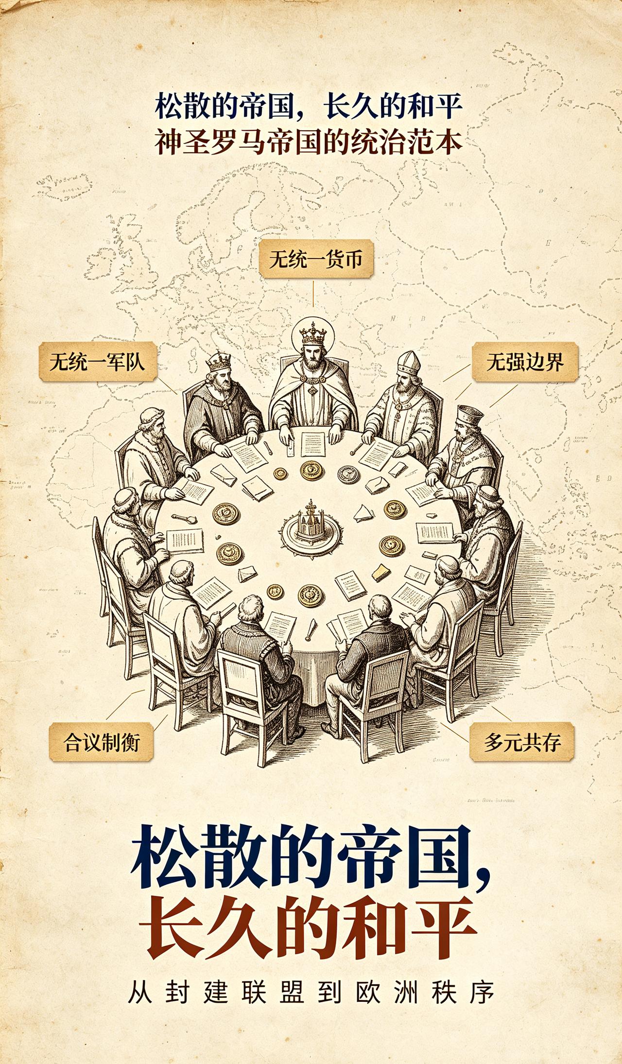 中国有书同文、车同轨的秦始皇，欧洲有没有固定边界，没有固定军队，没有固定货币的神