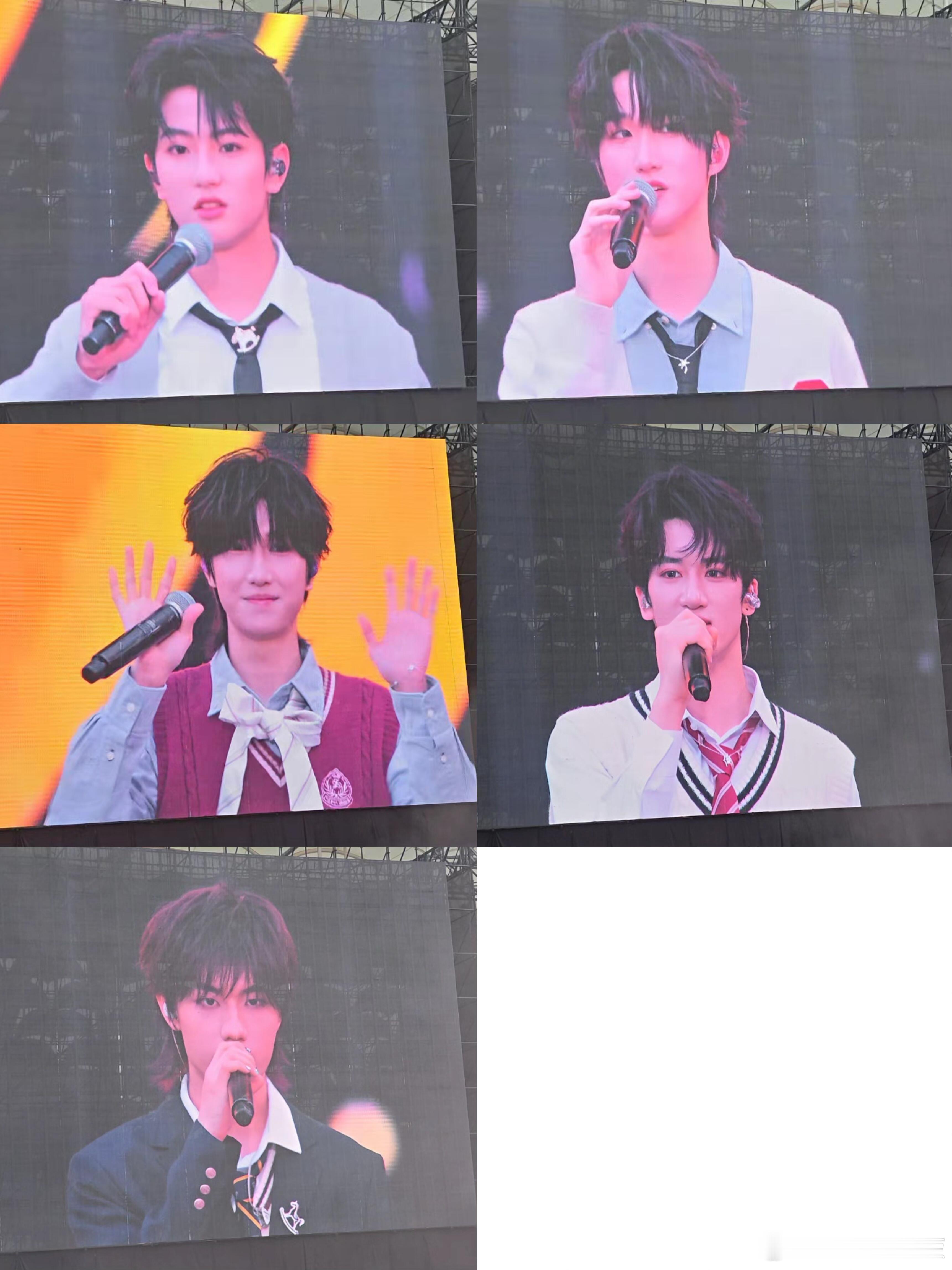 TFING新年音乐会day2大屏怼脸生图童禹坤、邓佳鑫、穆祉丞、张子墨、黄朔 