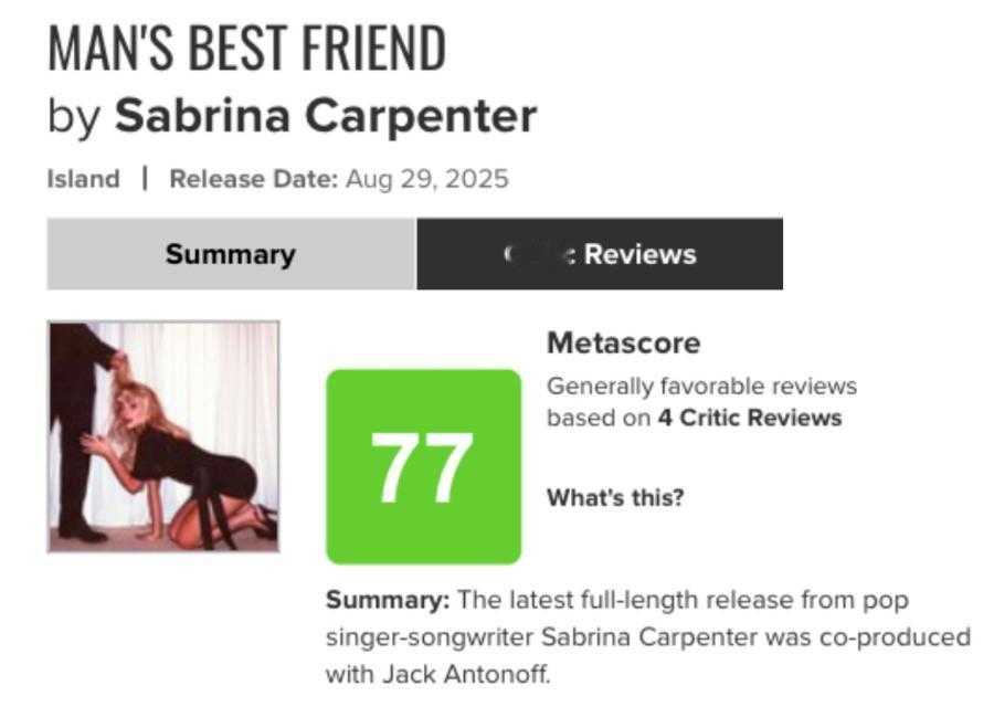 匠妹 Sabrina Carpenter（萨布丽娜·卡彭特）打脸整个乐评圈！
你