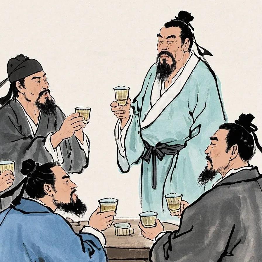 对下联原创
  下联：温酒话古今。