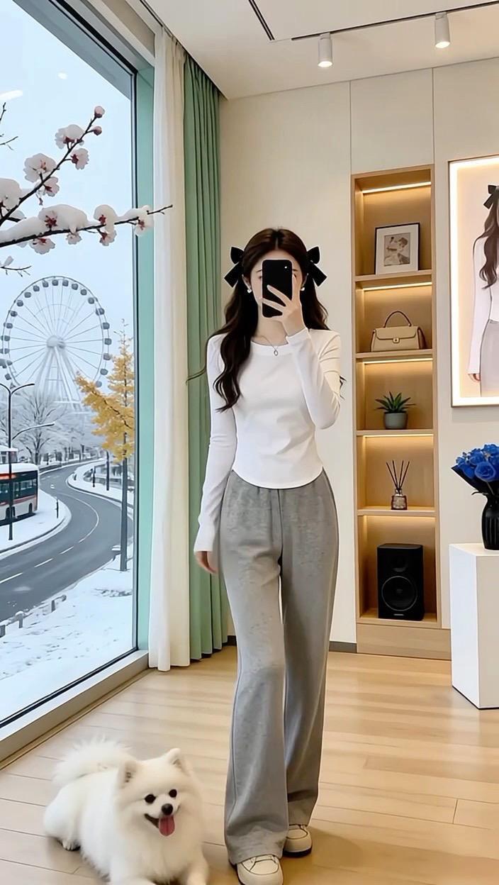 修身打底t恤 修身显瘦 谁穿谁好看