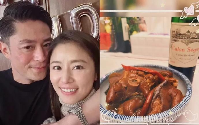 霍建华过46岁生日，老婆林心如卤猪脚为其庆生，没有大操大办，而且简单在家过个生日