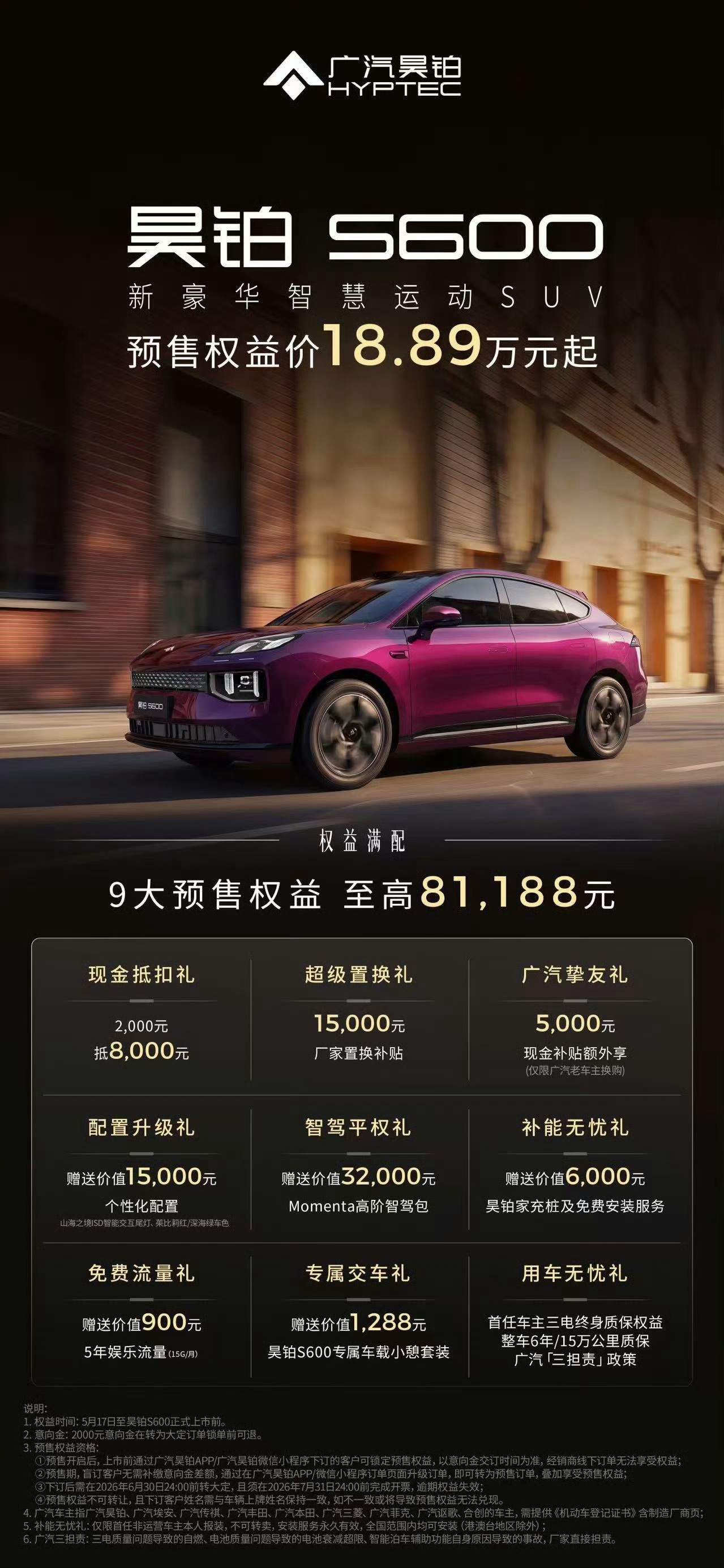 昊铂S600预售开启，权益价18.89万起。这个起价觉得怎么样？ 保罗车闻大v聊