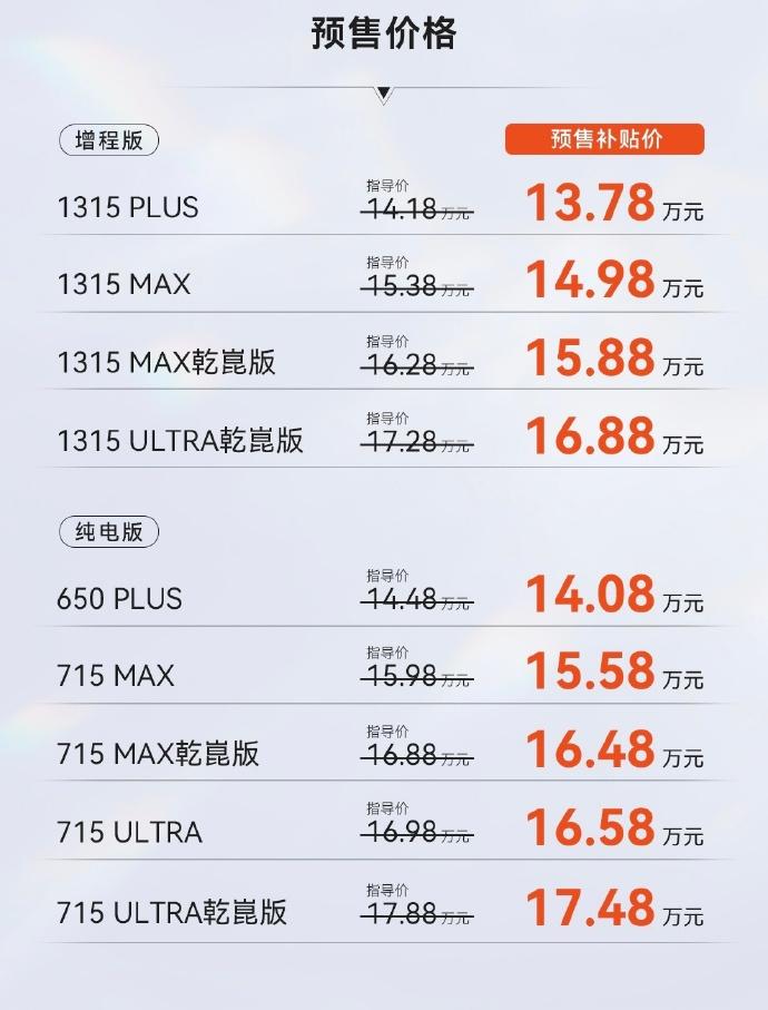 13.78万起！极狐阿尔法T7预售