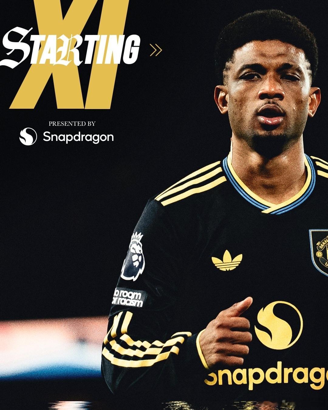 阿森纳vs曼联 双方首发曼联首发出炉：拉门斯、达洛特、马奎尔、利马、卢克肖、卡塞