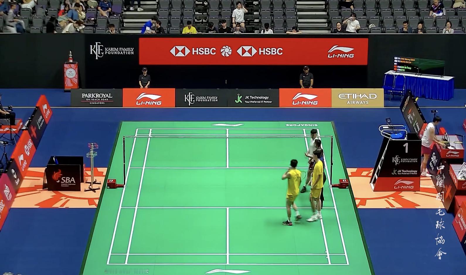 陈柏阳/刘毅🇨🇳 vs 邱相榤/王齐麟，比赛马上开始！2026年新加坡羽毛球