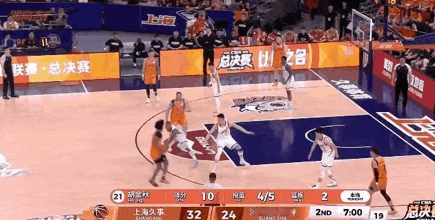 洛夫顿带伤坚持，上来就得分！上海男篮vs广厦男篮cba总决赛CBA