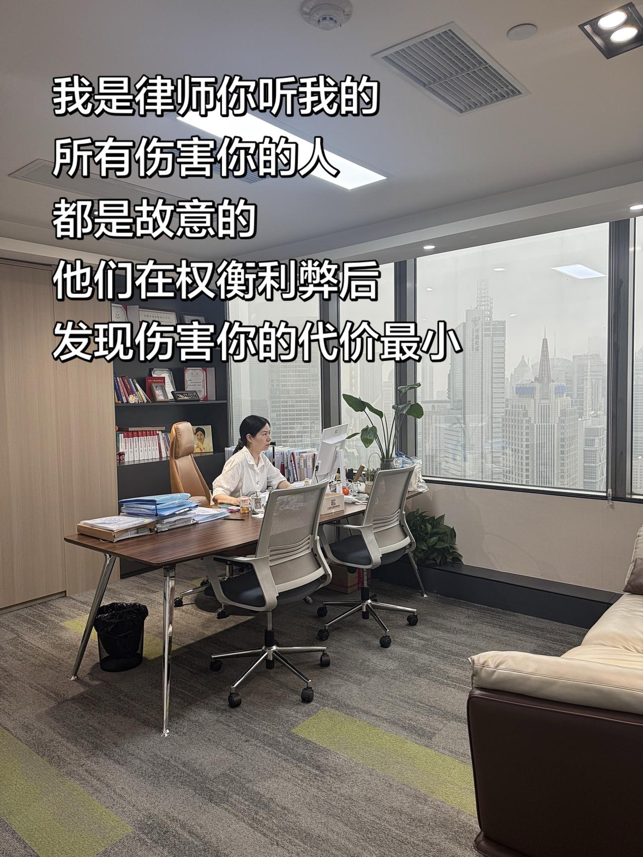 我是律师你听我的
所有伤害你的人
都是故意的
他们在权衡利弊后
发现伤害你的代价
