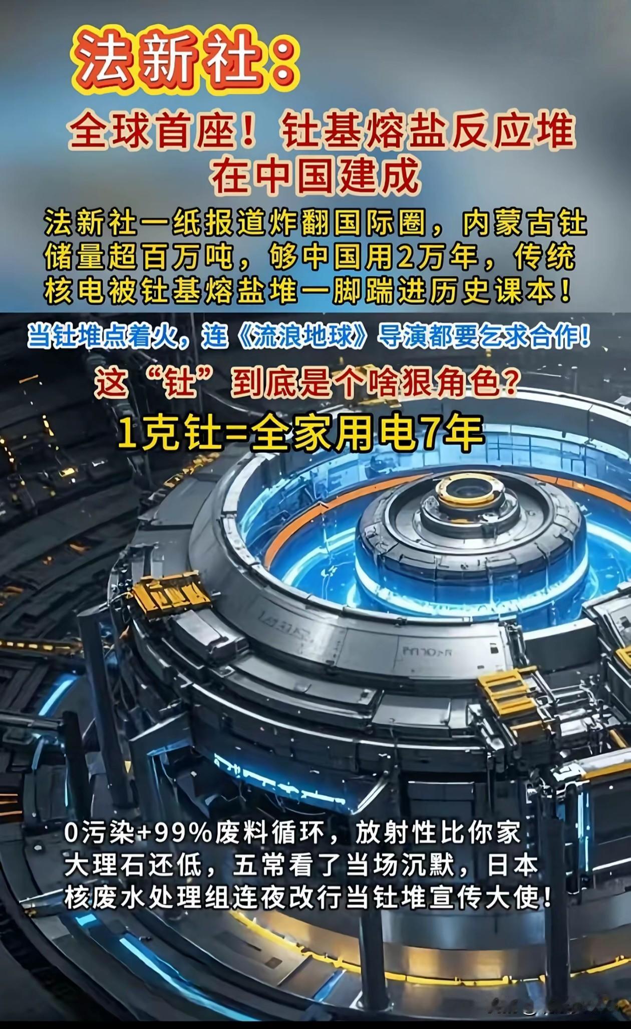 【中国突破“地狱级”核电技术！美国放弃的路线，我们在戈壁实现了】

美国50年没