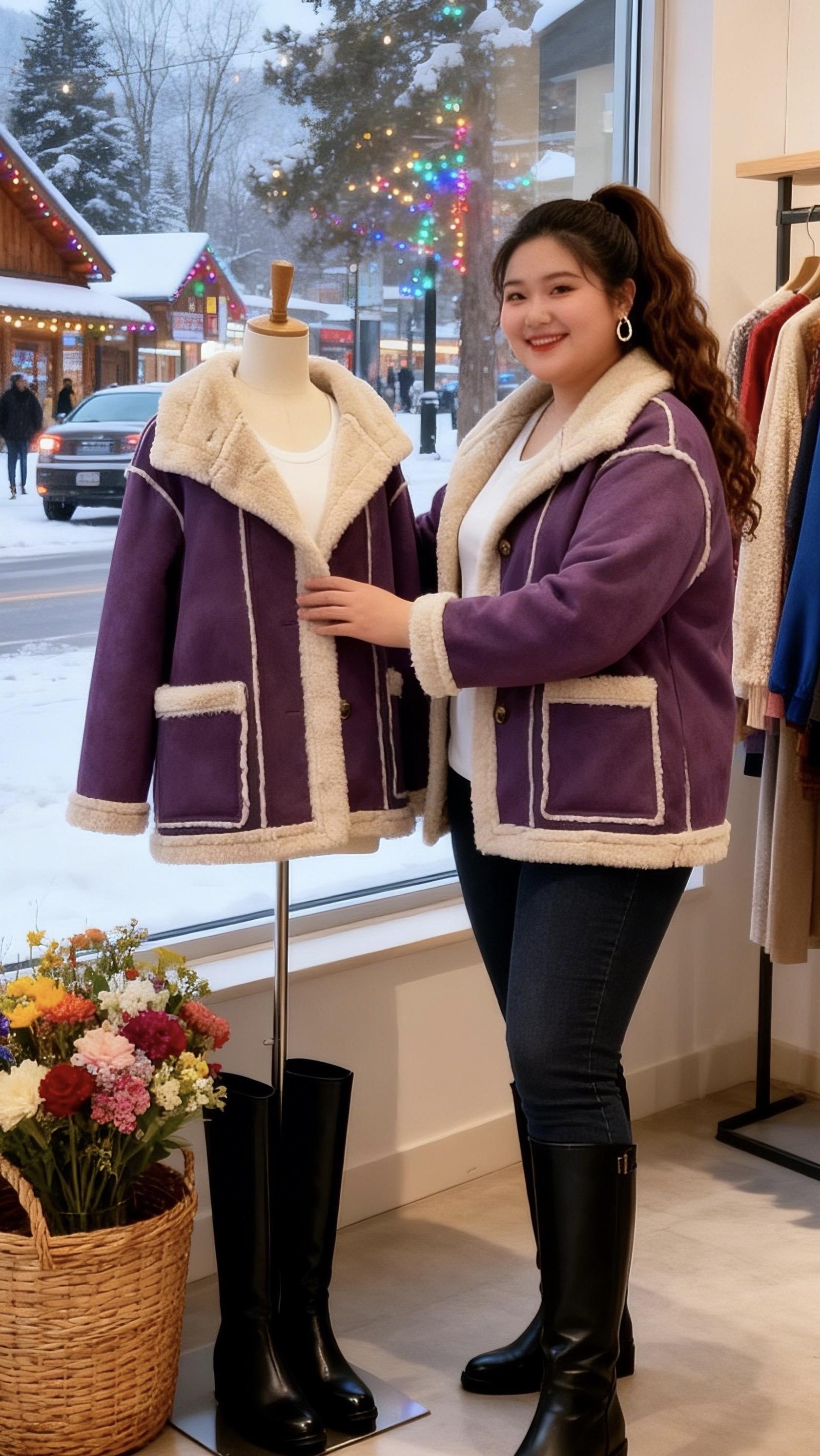 秋冬新款 保暖外套时尚潮流穿搭 秋冬穿搭测评大码女装