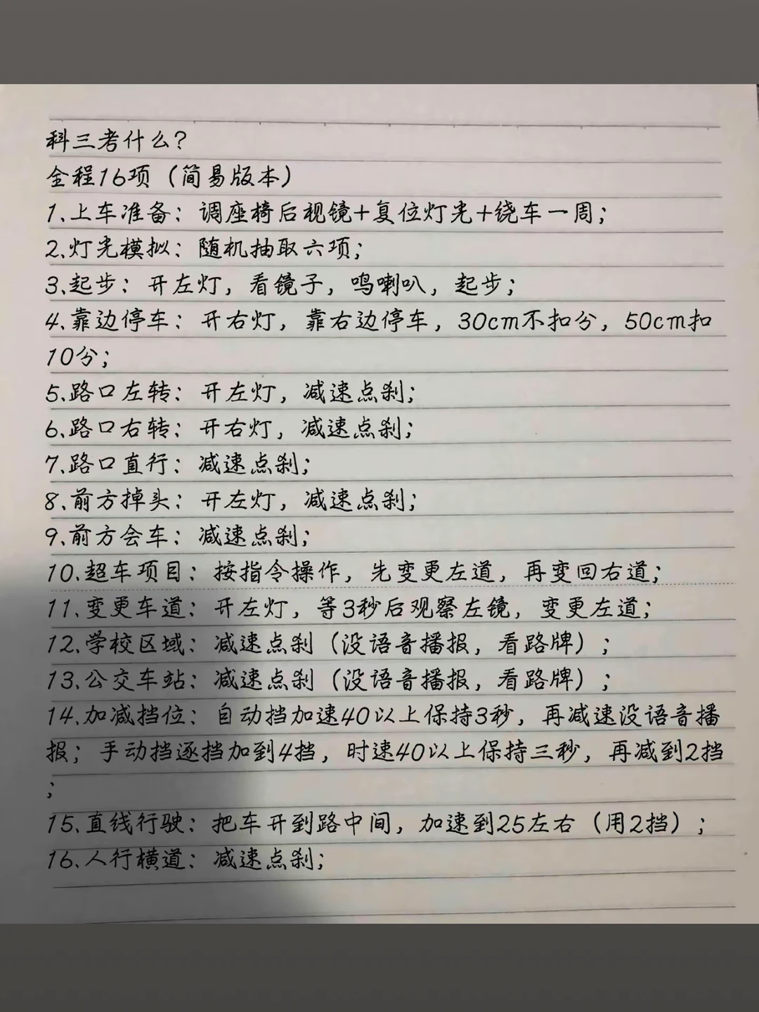 科三考什么？ 金程16项（简易版本）