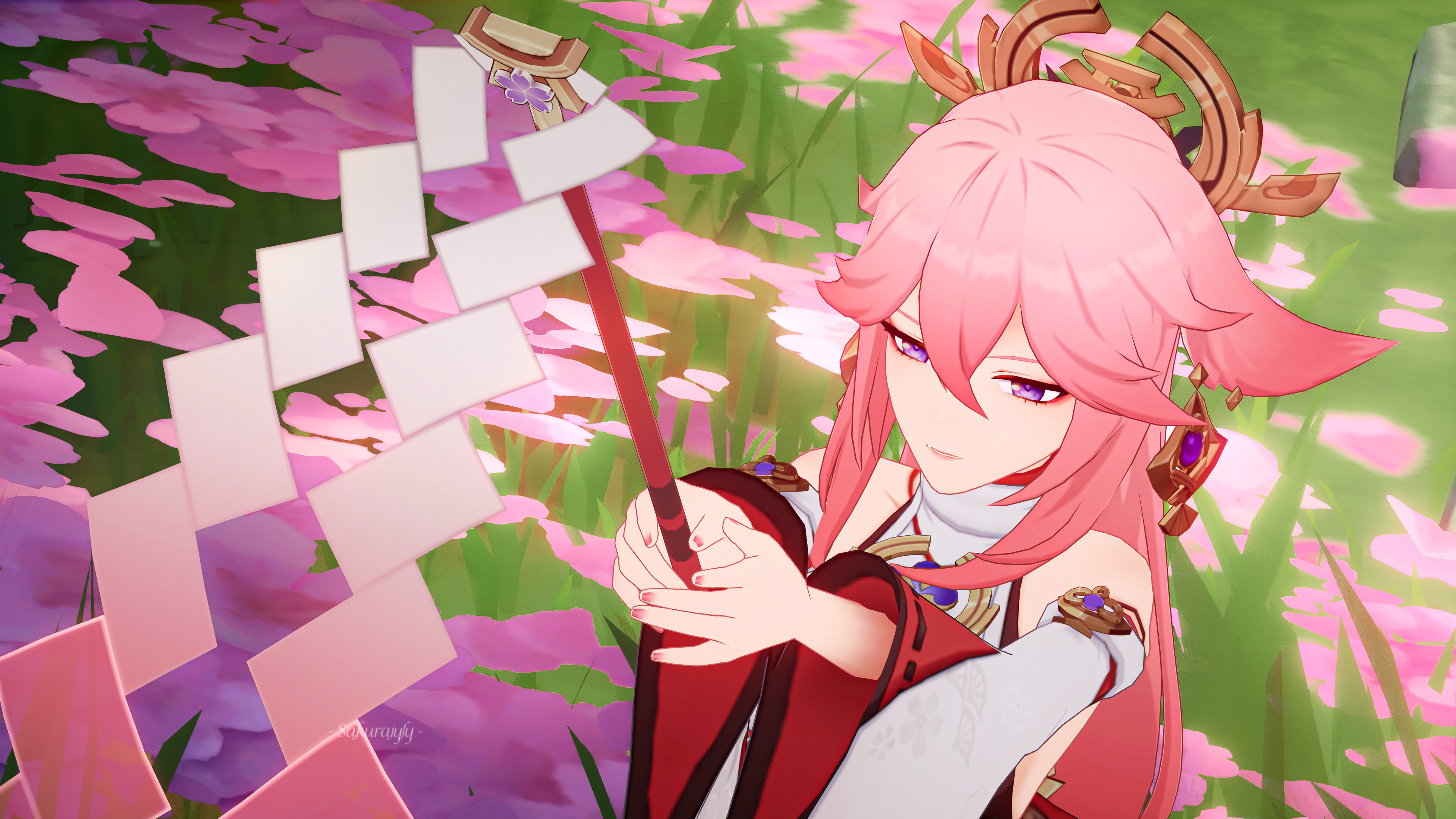 #原神[超话]##原神4.5版本二创##原神4.5版本# ​​​「 樱灿如云，落