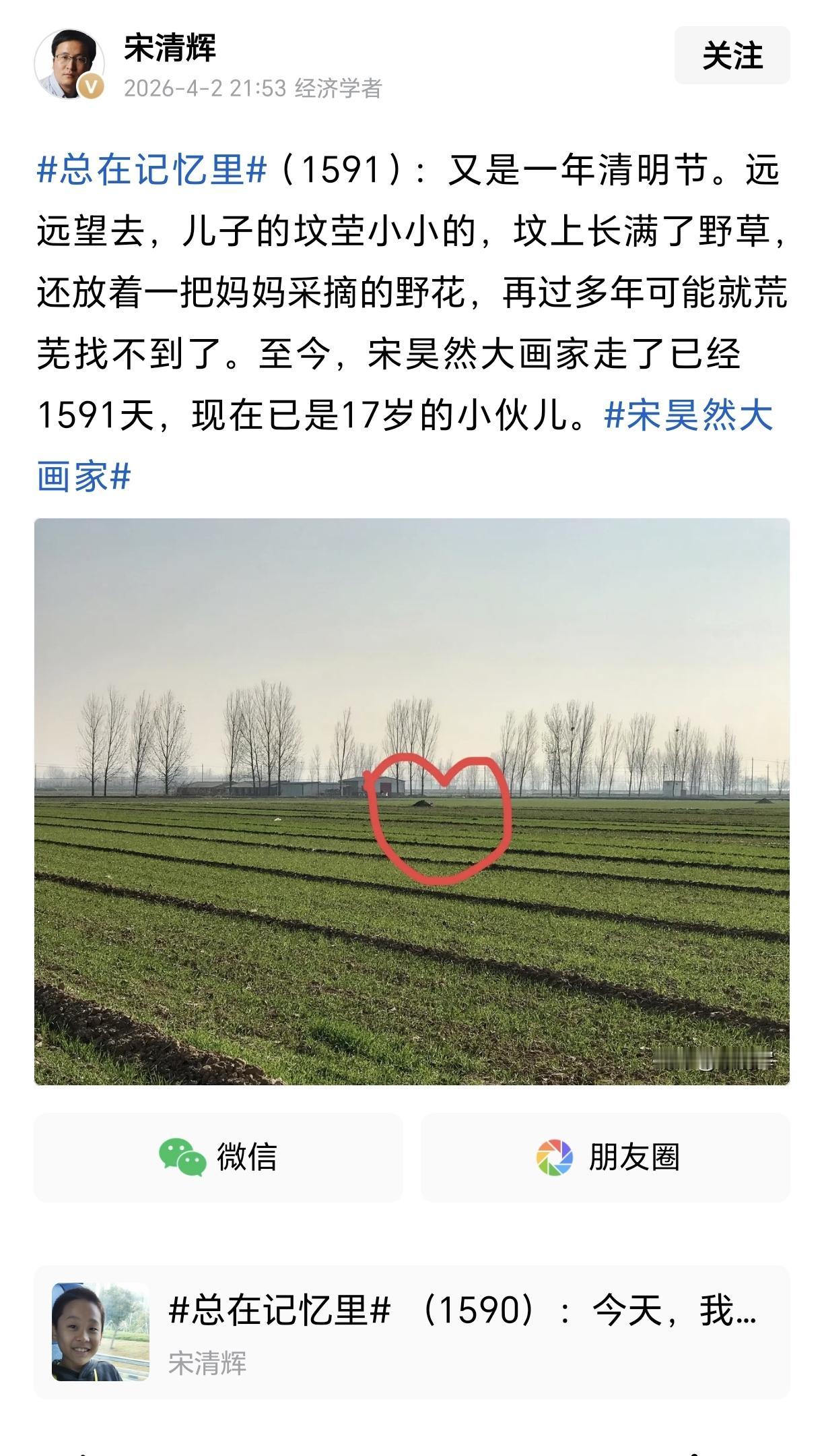 1.宋清辉连自己的儿子的坟地都不打理，还怪罪于法院和胖东来。
2.他儿子2021