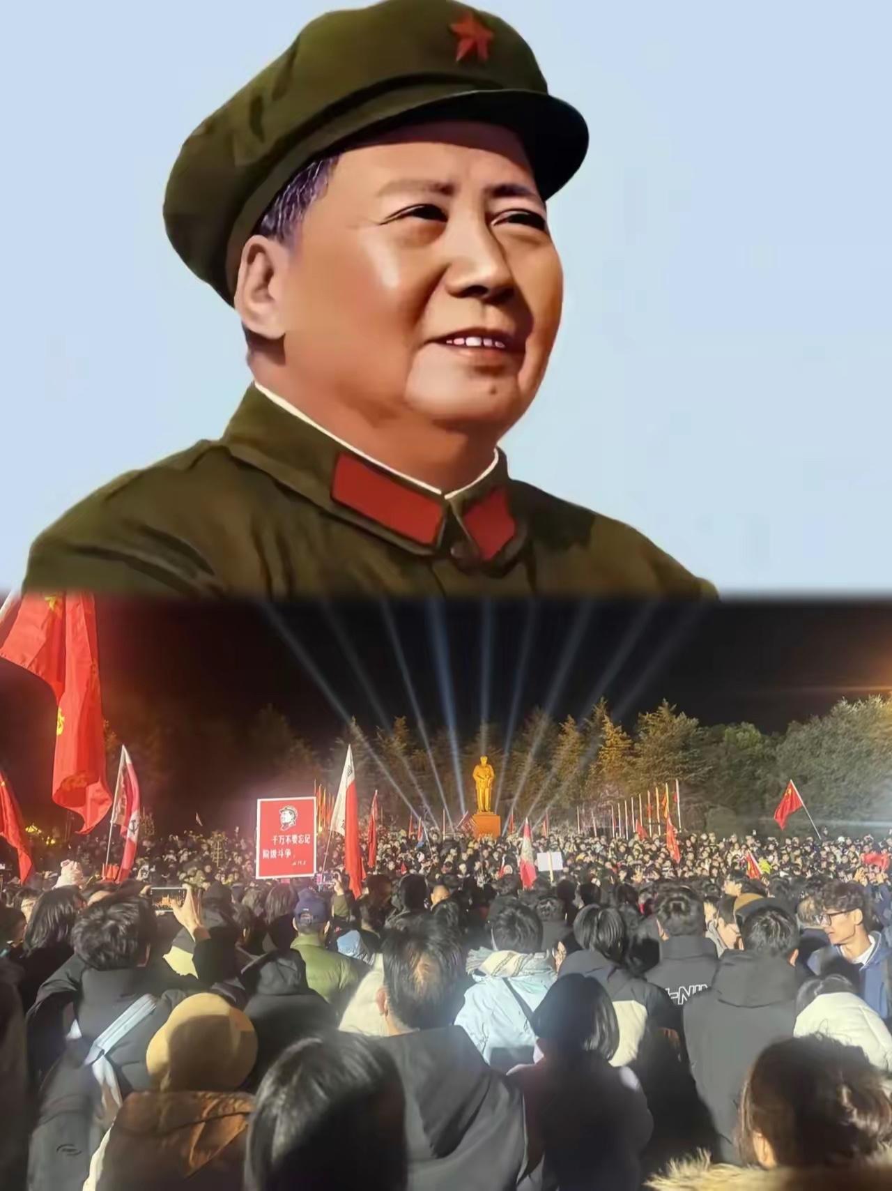 12月26日是伟大毛主席的诞辰
今天凌晨，为了庆祝毛主席华诞，湘潭毛泽东故居前人