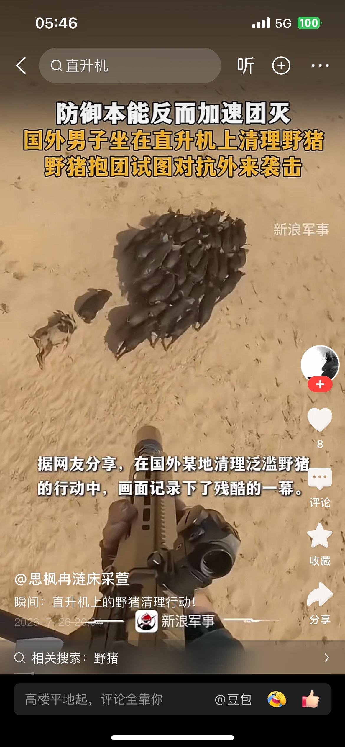 什么叫降维打击，这就是降维打击，野猪全员抱团可以对抗狼群等地面同维度的捕食者，现