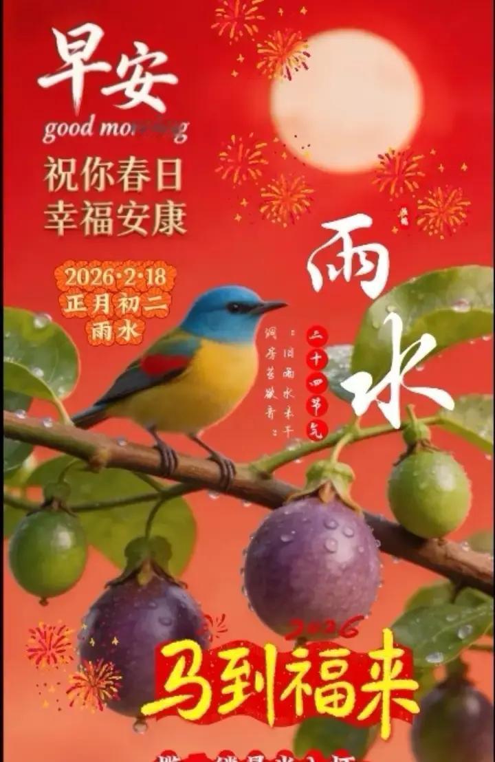 大年初二撞上雨水节气，12年一遇的稀罕事儿。

2025年2月1日，回娘家日正好