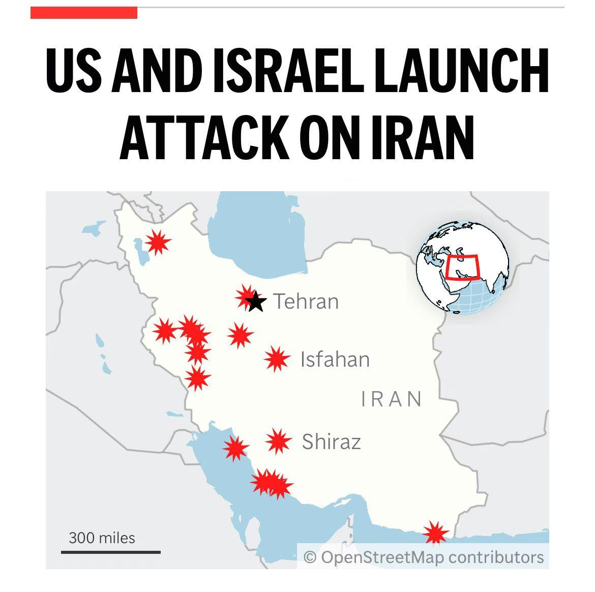 本次美国与以色列对伊朗的袭击，目的是更替伊朗政权。特朗普在讲话中呼吁：伊朗人民行