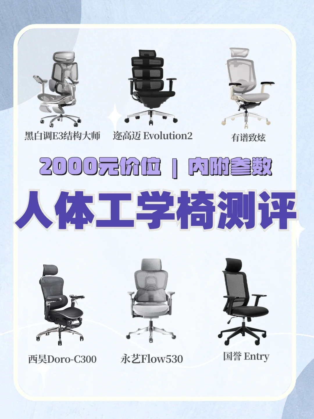 寻找舒适之选？2k人体工学椅测评大全！