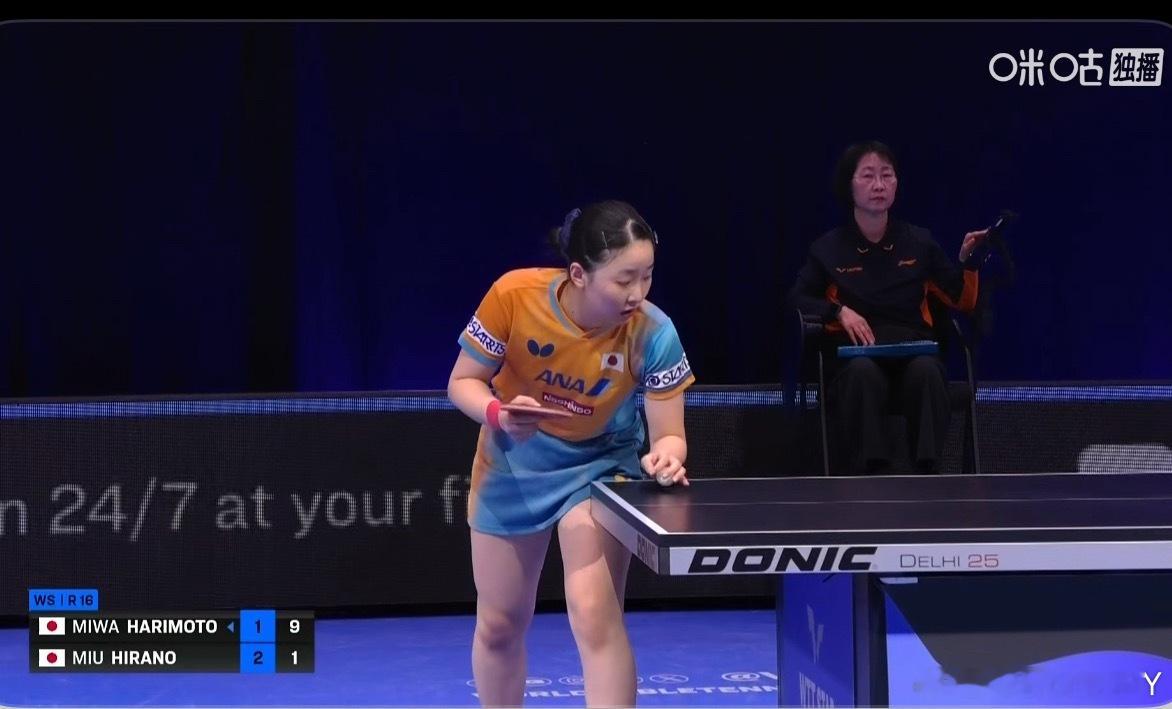 张本美和2-2平野美宇杨屹韵1-1斯佐克斯平野也战略性放弃第四局了（1-11）准