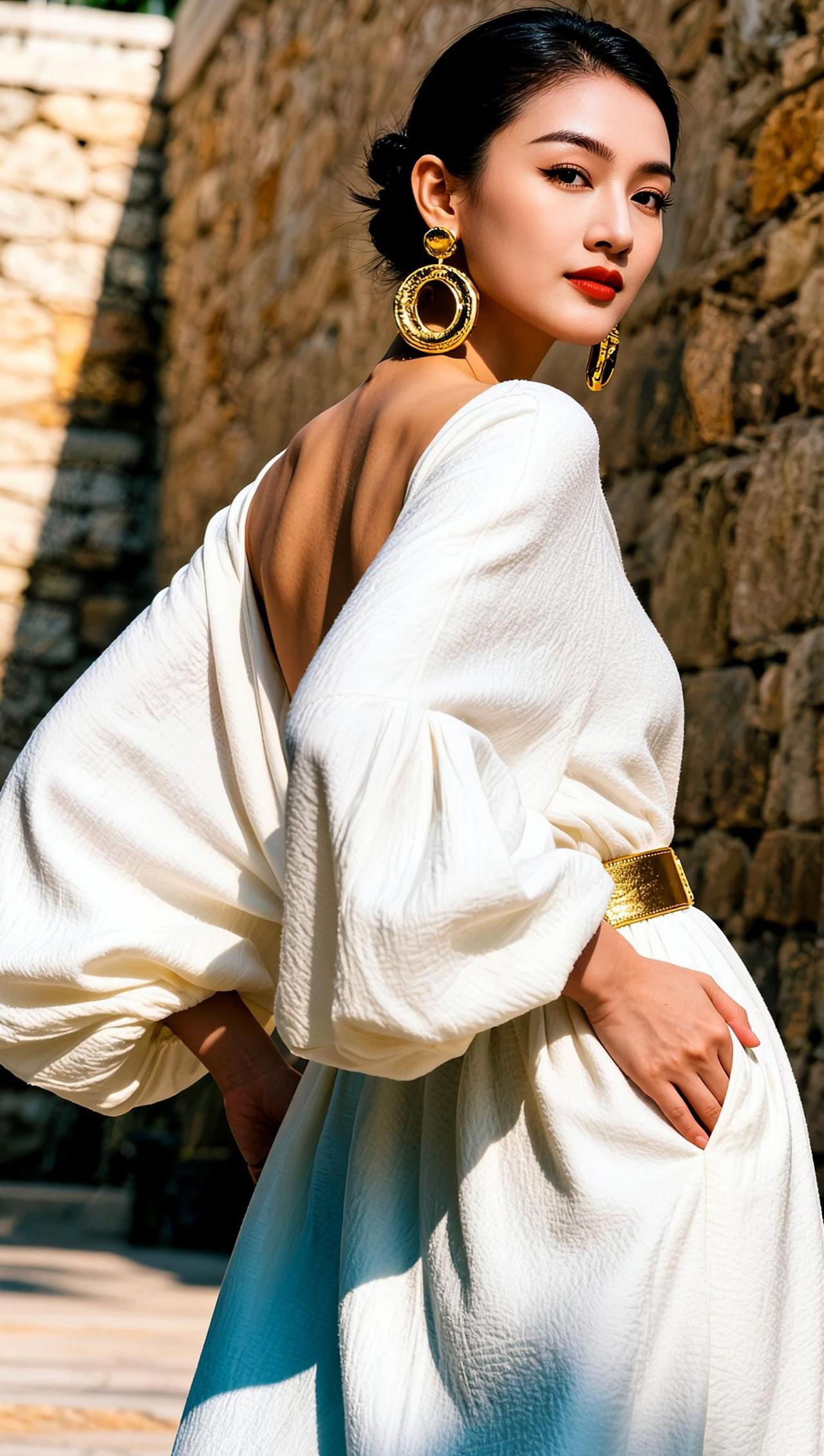 AI优雅回眸写真 随变ai随便玩 欧美风 时尚大片 优雅气质