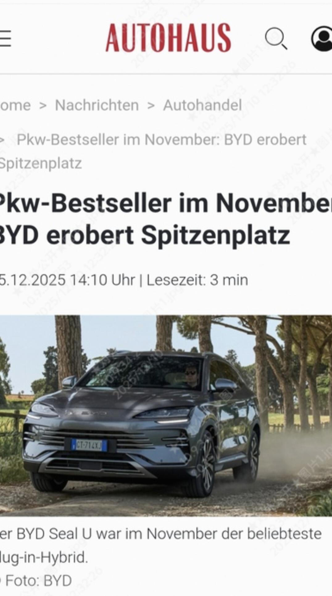 宋PLUS首夺德国插混月度销冠！在西班牙、意大利、法国等多国市场，比亚迪销量与份