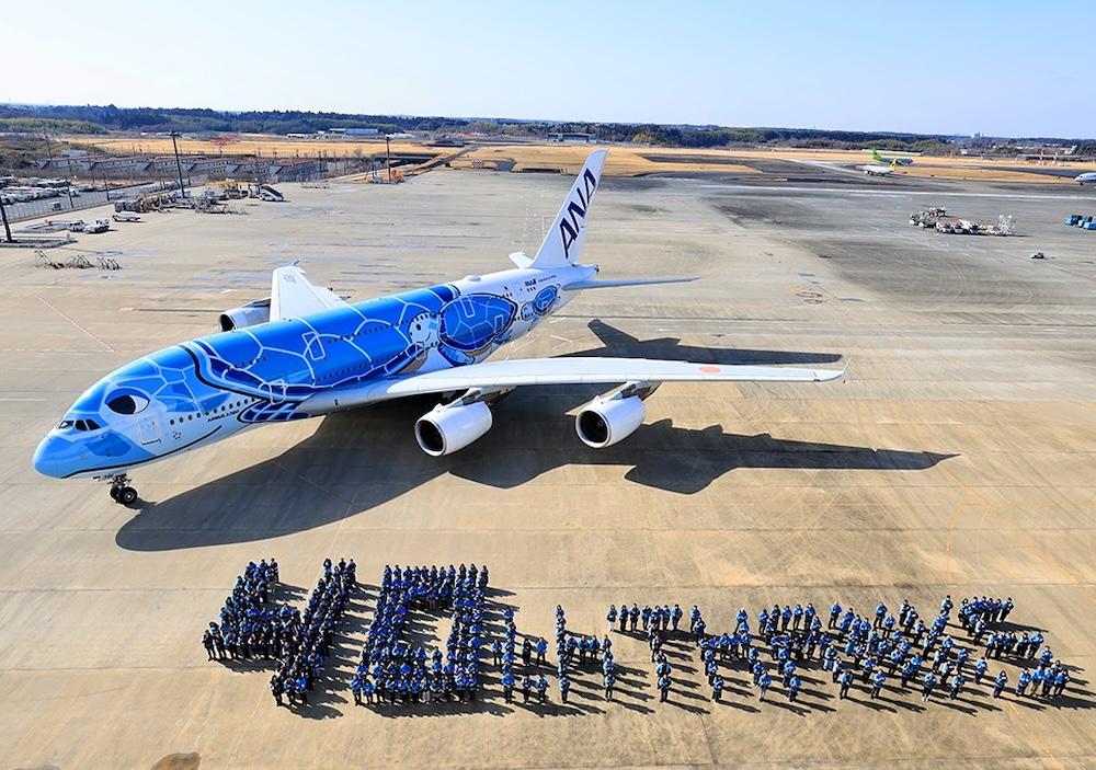 日前，全日空发文庆祝其国际定期航班开航40周年。1986年3月，全日空使用L-1