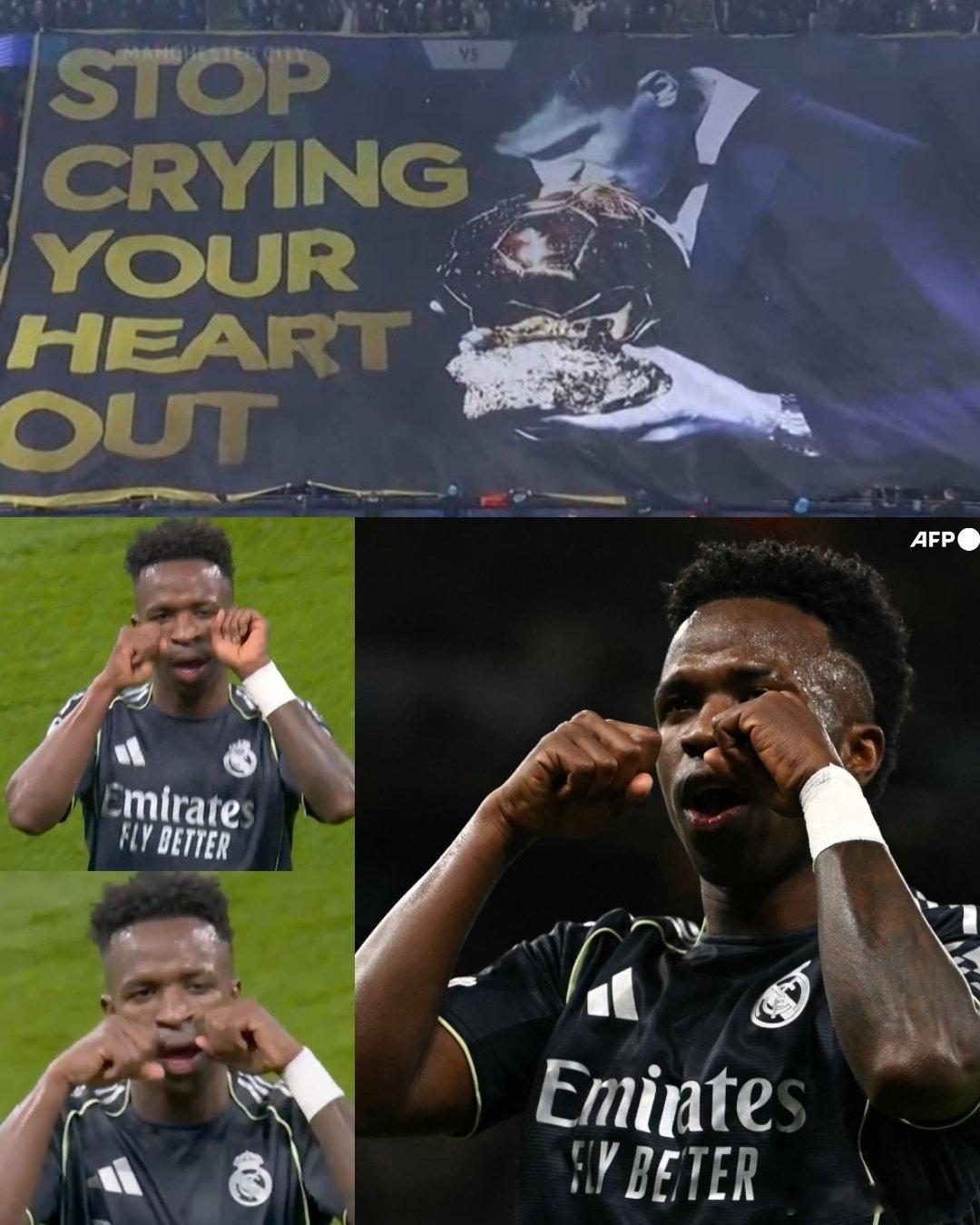 皇马 还记得罗德里击败维尼修斯赢得金球奖时，曼城球迷为他拉起的横幅吗？这位巴西球