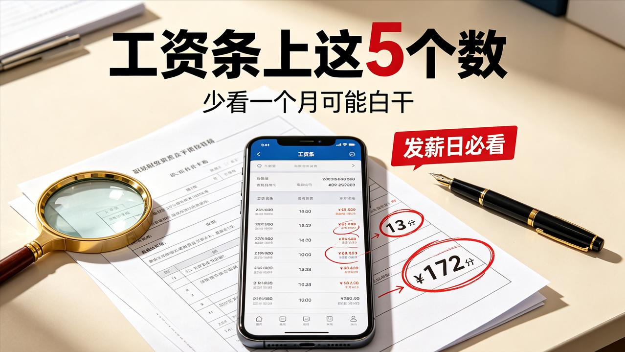 工资条上这 5 个数字，一定要看清！少看一个月可能白干
很多人发工资后，只看最后
