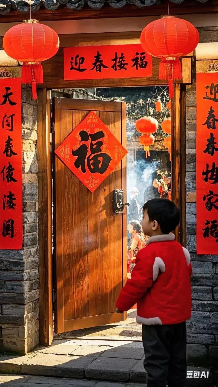 迎春接福，福满人间。