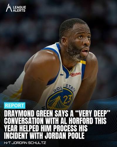 近日，勇士队大前锋德雷蒙德格林回忆起他和霍福德的最近一次谈话，这次谈话让两人关系