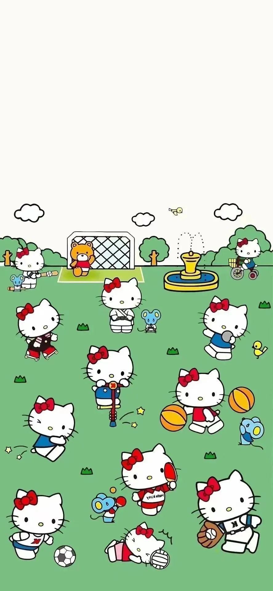 𝐖𝐚𝐥𝐥𝐩𝐚𝐩𝐞𝐫丨绿色系HelloKitty壁纸+桌面   