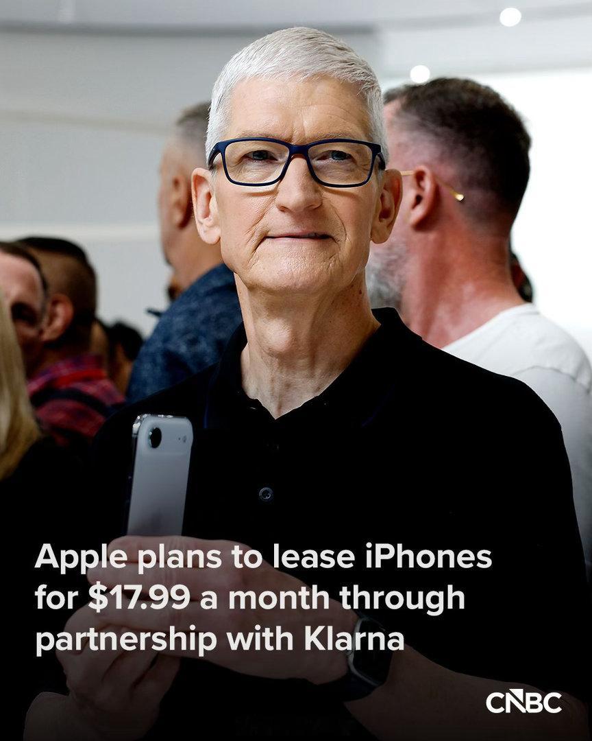 苹果推出iPhone租赁业务：每月最低17.99美元苹果周二正式宣布推出全新硬件
