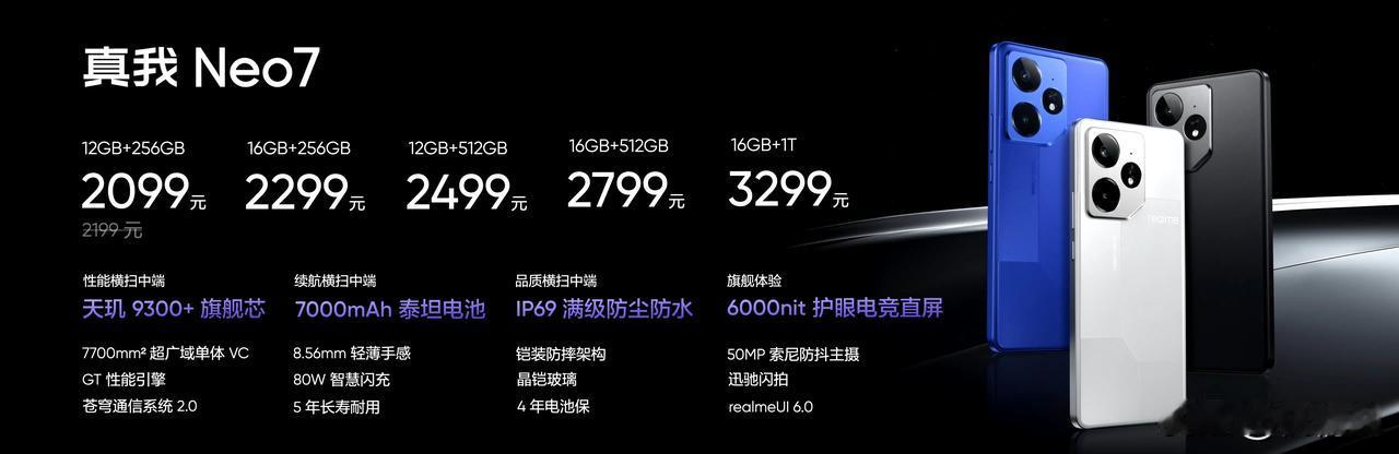 炸锅了！2099元起？真我Neo7这价格有一说一确实是挺香，中端性能机这下要“乱