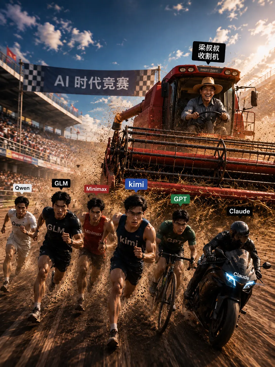 你梁叔叔，来咯！AI圈现在像极了一场竞速赛。 有人靠双腿狂奔，有人骑自...