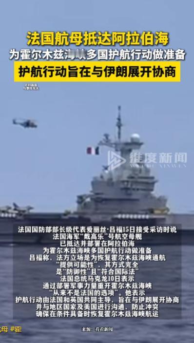 美伊在霍尔木兹海峡剑拔弩张之际，真正动手支棱起来的，竟然是法国！

这几天，法国