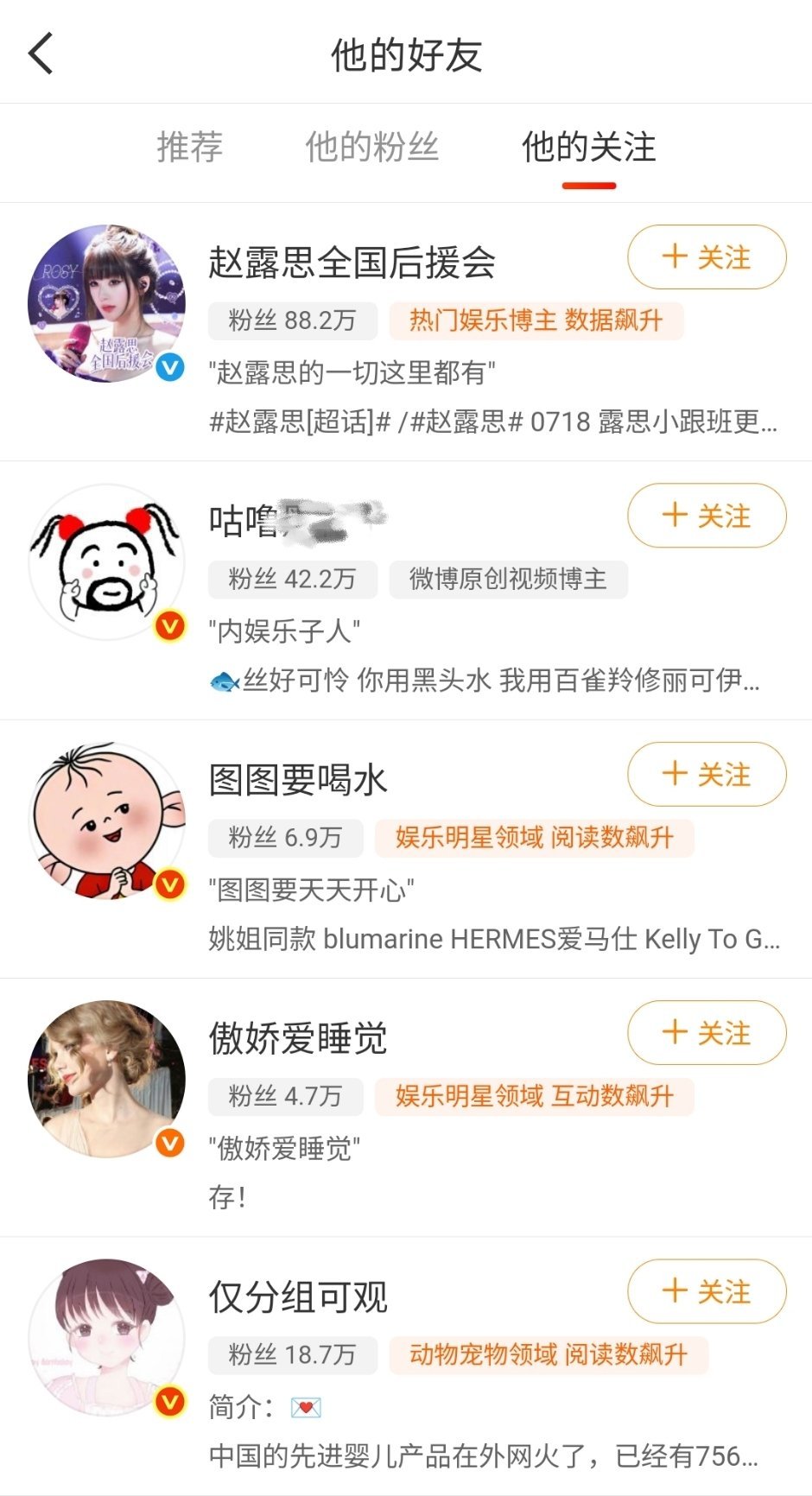 看到这句话害我难过好久然后还被毕业了！看了主页才发现，关注了咕噜和焦安然，然后我