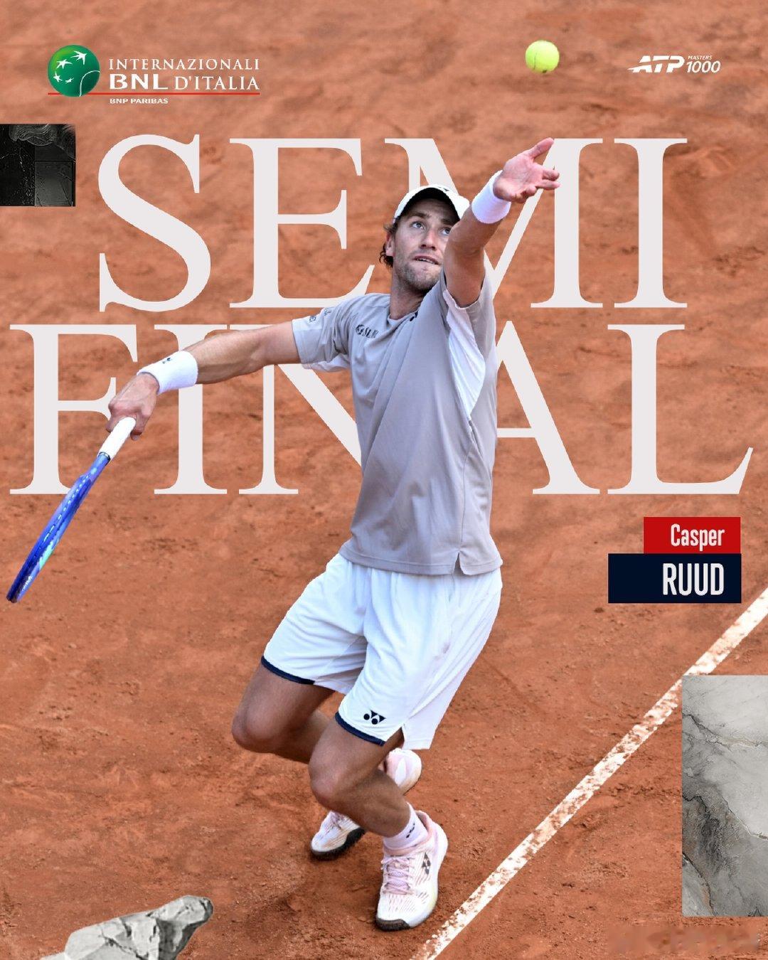 罗马大师赛男单4强阵容 ATP1000罗马大师赛1/4决赛战罢，四强对阵出炉【1