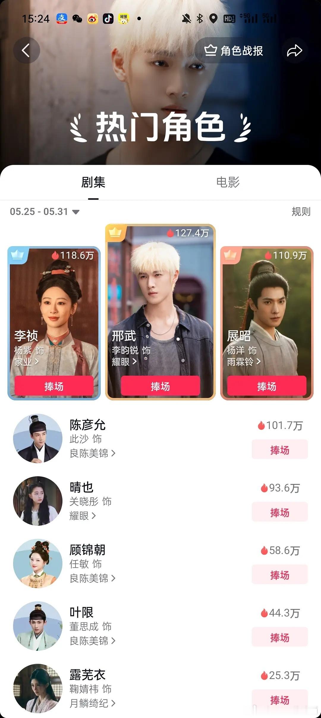 李昀锐《耀眼》成绩好耀眼啊🎄猫眼官方最新发布：6.1卫视收视登顶🎄5.27周
