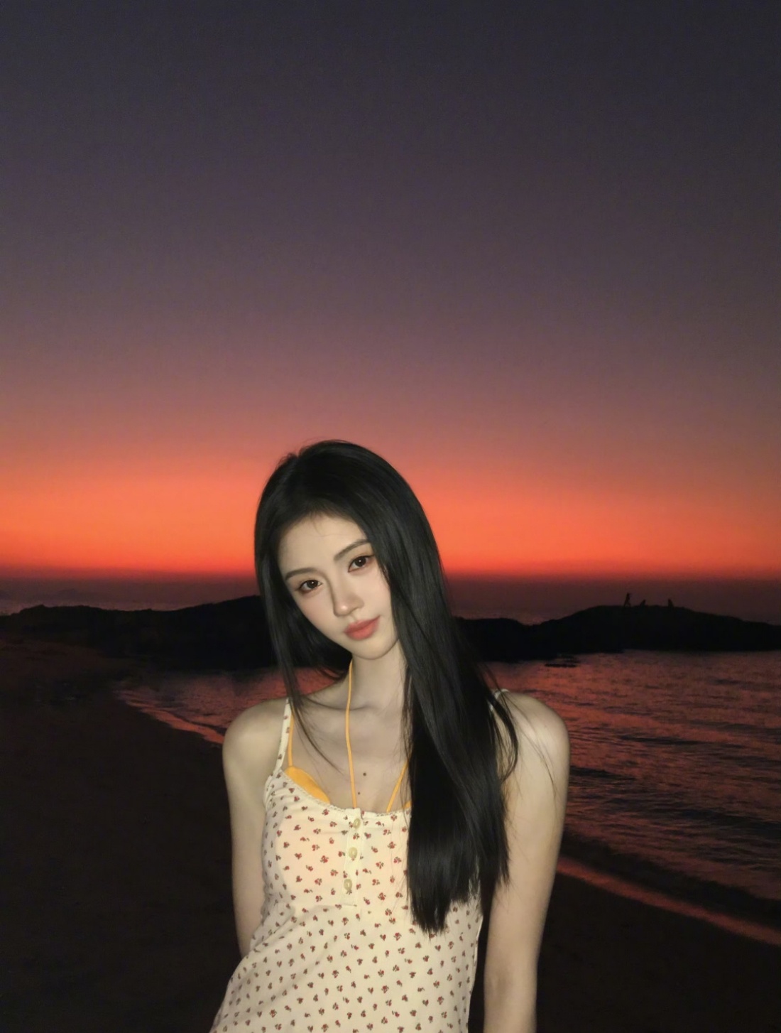 鞠婧祎海边落日九宫格这个鞠婧祎还是太美了，落日配美人！ 