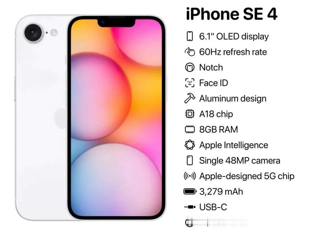 iPhoneSE4或更保值 根据目前的爆料，iPhone SE 4将会采用6.1
