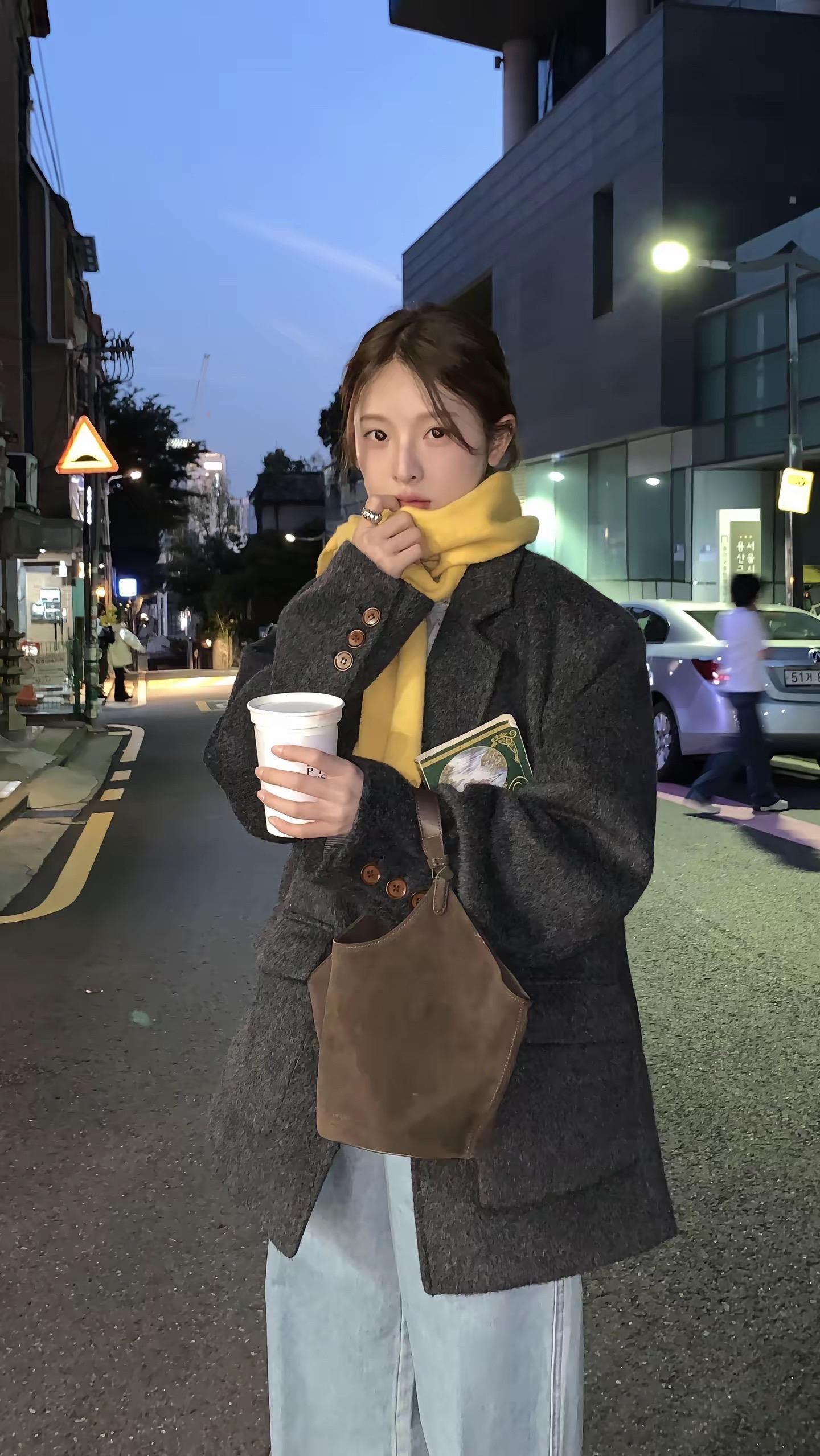 秋冬是韩系大衣的统治区。